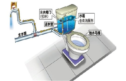 马桶原理图 坐式马桶结构图 坐便器结构图原理图